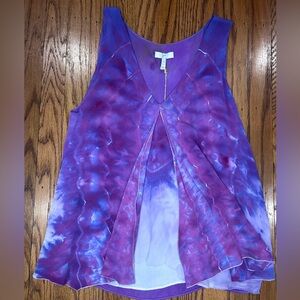 Joie Purple and Blue layered V-Neck Top - size medium
